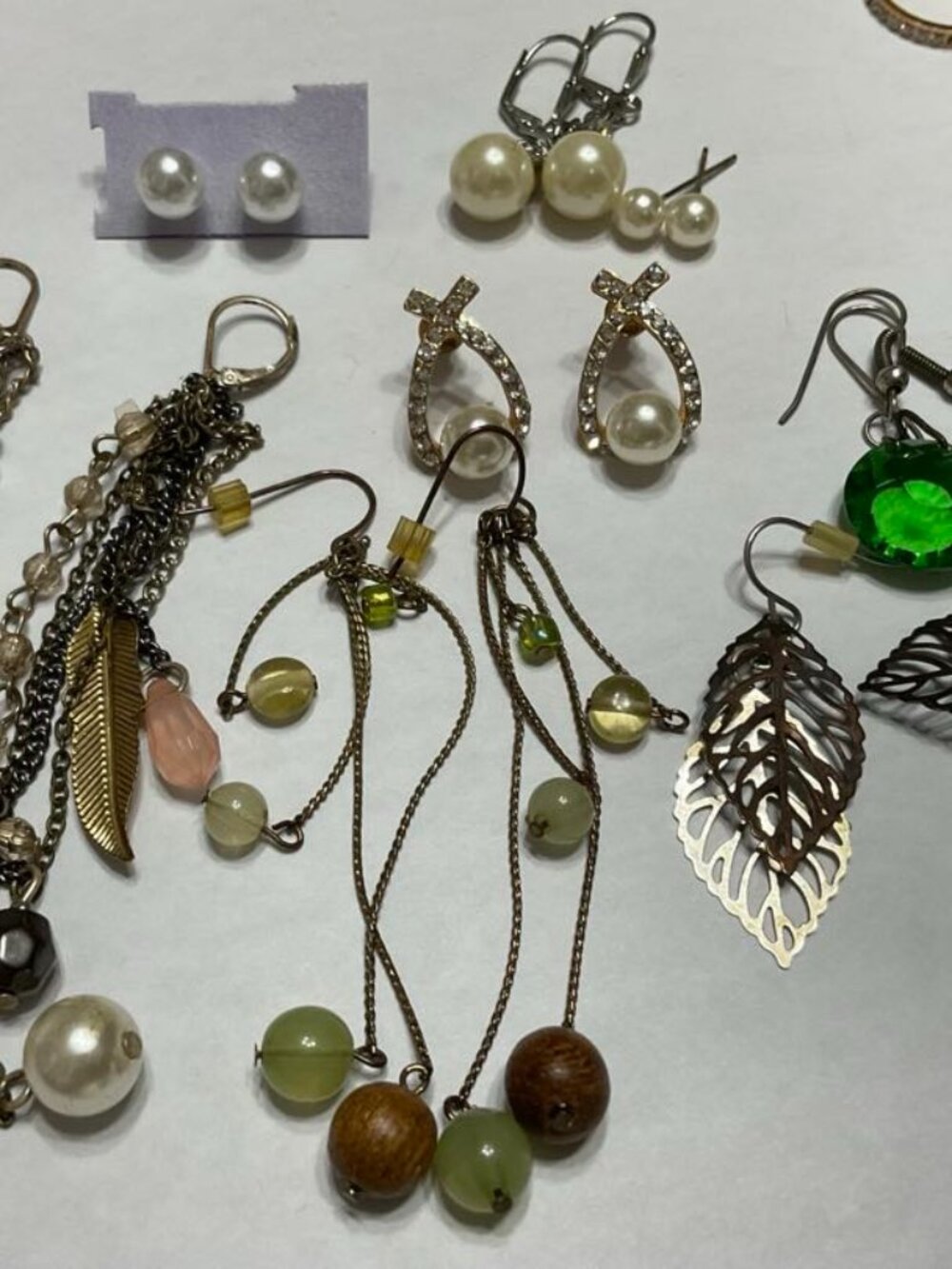 Lot of Earrings, Faux Pearl, Drop, BOHO